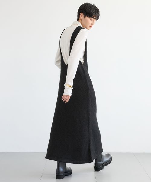 BARNYARDSTORM 2WAYシャギーニットワンピース シルバー FREE ウィメンズワンピース＆チュニック バーンヤードストーム 575180 and ST アンドエスティ（旧ドットエスティ）