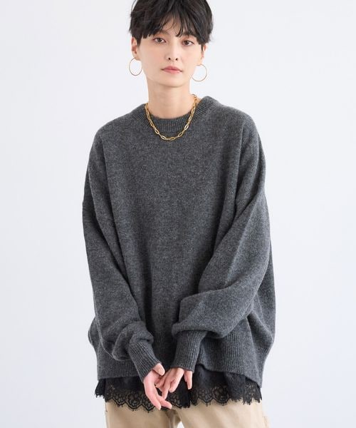 BARNYARDSTORM AQUAクループルオーバー チャコールグレー FREE ウィメンズインナー バーンヤードストーム 575186 and ST アンドエスティ（旧ドットエスティ）