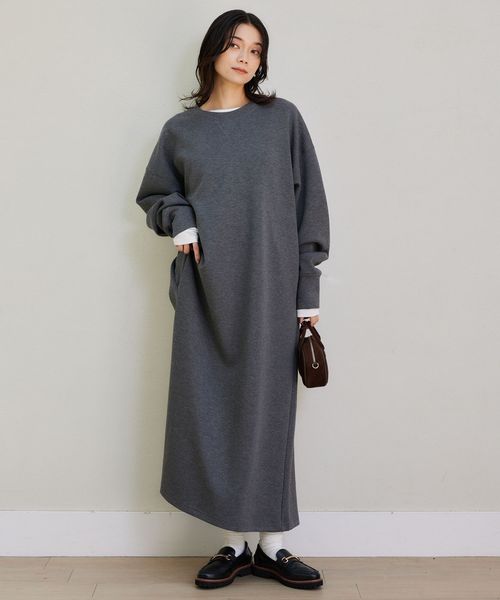 BARNYARDSTORM 【WEB限定】ダンボールワンピース チャコールグレー FREE ウィメンズワンピース＆チュニック バーンヤードストーム 591998 and ST アンドエスティ（旧ドットエスティ）