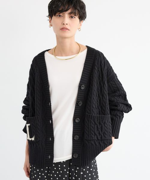 BARNYARDSTORM ロゴケーブルカーデ【WEB限定カラー】 シルバー FREE ウィメンズインナー バーンヤードストーム 594017 and ST アンドエスティ（旧ドットエスティ）