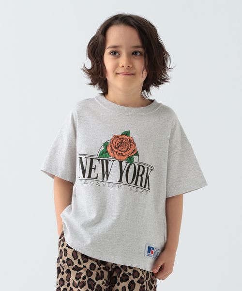 BAYFLOW 【RUSSELL ATHLETIC】別注ロゴプリントT(KIDS) グレー キッズ ベイフロー 100154 and ST アンドエスティ(旧ドットエスティ) BAYFLOW 【RUSSELL ATHLETIC】別注ロゴプリントT(KIDS) グレー キッズ ベイフロー 100154 and ST アンドエスティ(旧ドットエスティ)