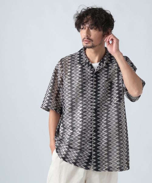 BAYFLOW ウェーブレースハーフスリーブシャツ グレー M メンズインナー ベイフロー 106708 and ST アンドエスティ(旧ドットエスティ) BAYFLOW ウェーブレースハーフスリーブシャツ グレー M メンズインナー ベイフロー 106708 and ST アンドエスティ(旧ドットエスティ)