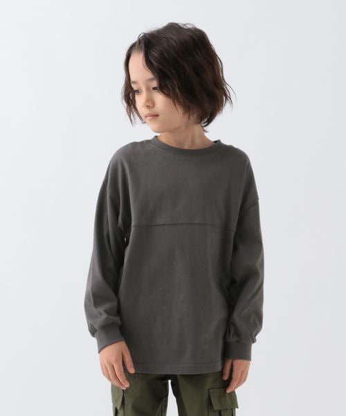 BAYFLOW [プチプラ★1790］新色入荷!!ベーシックBIG TEE（KIDS） チャコールグレー キッズ ベイフロー 110673 and ST アンドエスティ（旧ドットエスティ）