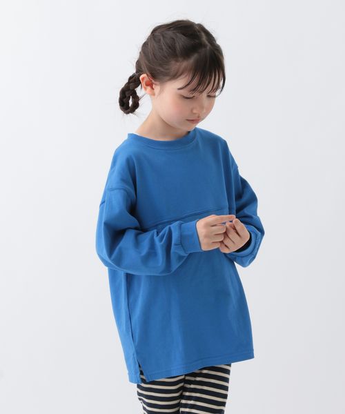 BAYFLOW [プチプラ★1790］新色入荷!!ベーシックBIG TEE（KIDS） ライトブルー キッズ ベイフロー 110673 and ST アンドエスティ（旧ドットエスティ）