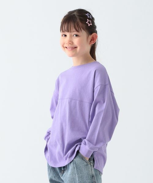 BAYFLOW [プチプラ★1790］新色入荷!!ベーシックBIG TEE（KIDS） パープル キッズ ベイフロー 110673 and ST アンドエスティ（旧ドットエスティ）