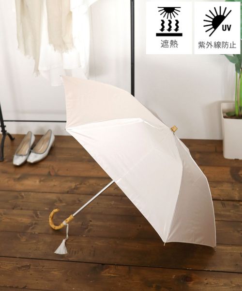 BAYFLOW [遮光率99.9%以上!]サテンニュアンス晴雨折傘50cm レイン ライトグレー ベイフロー 111850 and ST アンドエスティ（旧ドットエスティ）