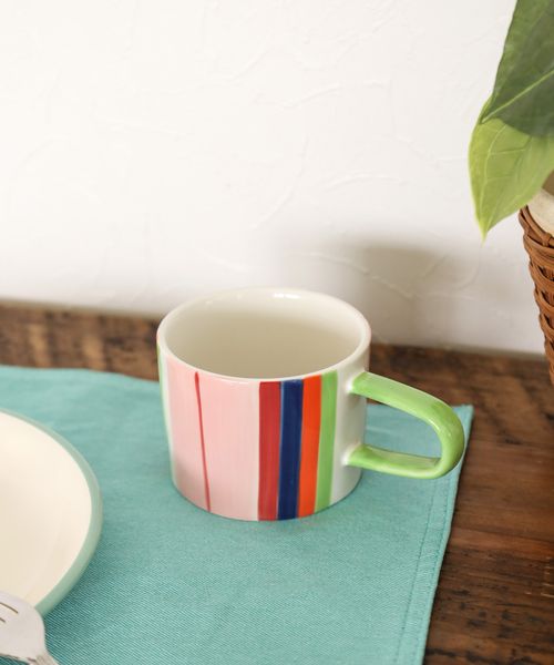 BAYFLOW [電子レンジ・食洗機OK]BF JUICY COLORS ストライプマグ 食器 ピンク ベイフロー 113249 and ST アンドエスティ（旧ドットエスティ）