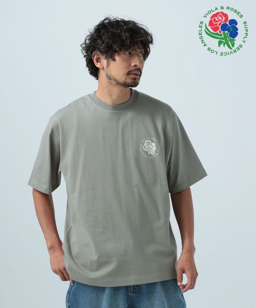 BAYFLOW 【VIOLA & ROSES】別注半袖Tシャツ グレー M メンズインナー ベイフロー 130175 and ST アンドエスティ(旧ドットエスティ) BAYFLOW 【VIOLA & ROSES】別注半袖Tシャツ グレー M メンズインナー ベイフロー 130175 and ST アンドエスティ(旧ドットエスティ)