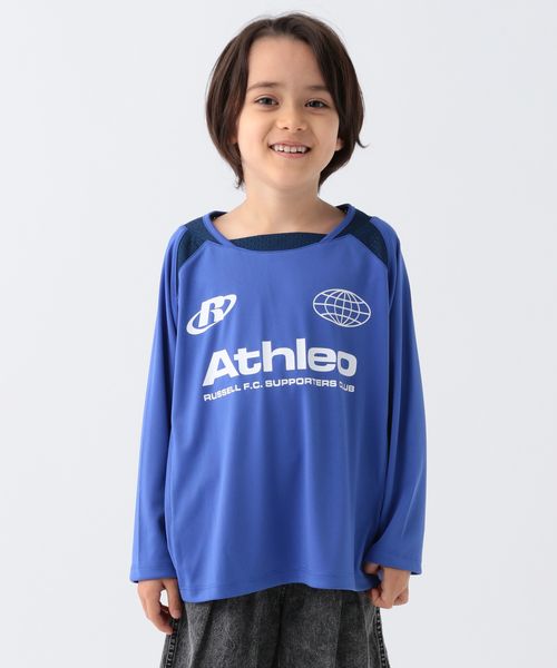 BAYFLOW 【RUSSELL ATHLETIC】別注ゲームシャツ(KIDS) ライトブルー キッズ ベイフロー 130370 and ST アンドエスティ(旧ドットエスティ) BAYFLOW 【RUSSELL ATHLETIC】別注ゲームシャツ(KIDS) ライトブルー キッズ ベイフロー 130370 and ST アンドエスティ(旧ドットエスティ)