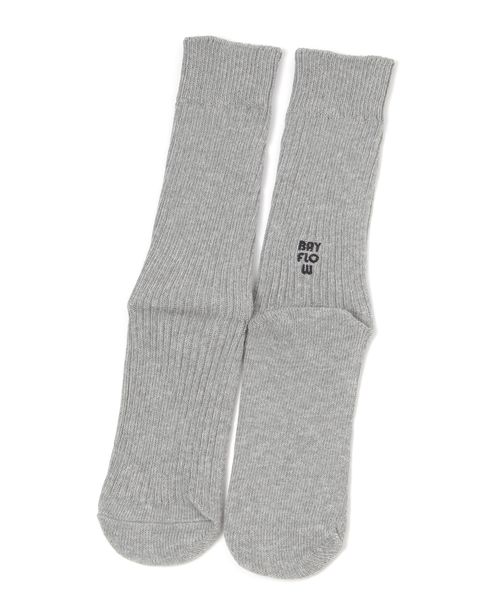 BAYFLOW バックロゴ刺繍ソックス グレー FREE ウィメンズグッズ ベイフロー 133111 and ST アンドエスティ(旧ドットエスティ) BAYFLOW バックロゴ刺繍ソックス グレー FREE ウィメンズグッズ ベイフロー 133111 and ST アンドエスティ(旧ドットエスティ)
