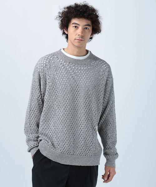 BAYFLOW BIGメッシュニットプルオーバー グレー L メンズインナー ベイフロー 139534 and ST アンドエスティ(旧ドットエスティ) BAYFLOW BIGメッシュニットプルオーバー グレー L メンズインナー ベイフロー 139534 and ST アンドエスティ(旧ドットエスティ)