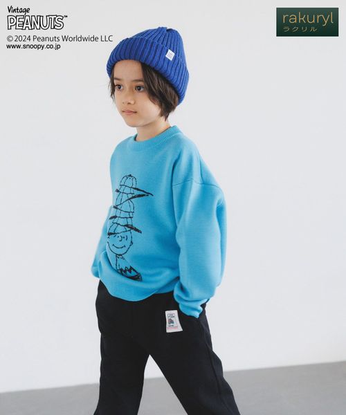 BAYFLOW [おうちで洗える!!]【SNOOPY＆FRIENDS 】ピーナッツニット(KIDS) ライトブルー キッズ ベイフロー 140195 and ST アンドエスティ（旧ドットエスティ）