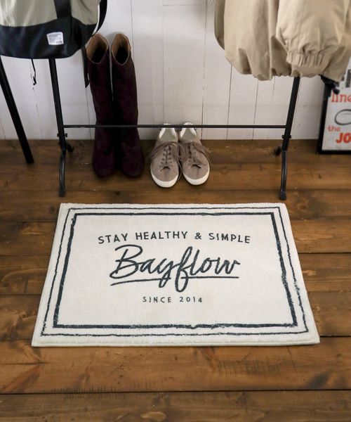 BAYFLOW [滑り止め付き]BFモチーフラグマット50×70 インテリアＦＡＢ ライトグレー ベイフロー 144366 and ST アンドエスティ（旧ドットエスティ）