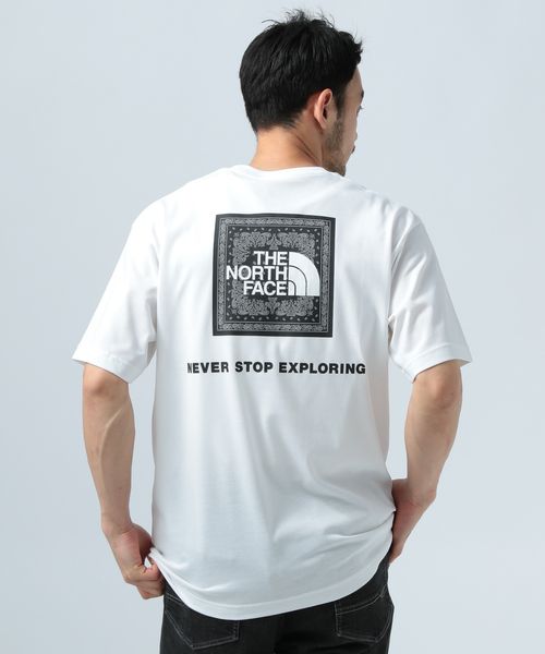 BAYFLOW 【THE NORTH FACE(ザ・ノース・フェイス)】バンダナ柄スクエアロゴ半袖Tシャツ ライトグレー M メンズインナー ベイフロー 147657 and ST アンドエスティ(旧ドットエスティ) BAYFLOW 【THE NORTH FACE(ザ・ノース・フェイス)】バンダナ柄スクエアロゴ半袖Tシャツ ライトグレー M メンズインナー ベイフロー 147657 and ST アンドエスティ(旧ドットエスティ)