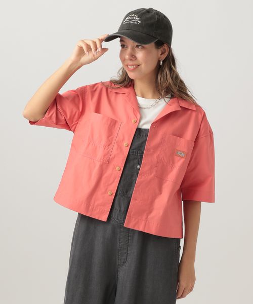 BAYFLOW 【Dickies(ディッキーズ)】クロップシャツ オレンジ M ウィメンズインナー ベイフロー 152412 and ST アンドエスティ(旧ドットエスティ) BAYFLOW 【Dickies(ディッキーズ)】クロップシャツ オレンジ M ウィメンズインナー ベイフロー 152412 and ST アンドエスティ(旧ドットエスティ)