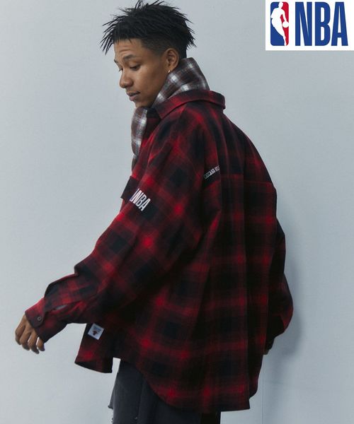 BAYFLOW 【NBA】刺繍チェックネルシャツ レッド L メンズインナー ベイフロー 153084 and ST アンドエスティ(旧ドットエスティ) BAYFLOW 【NBA】刺繍チェックネルシャツ レッド L メンズインナー ベイフロー 153084 and ST アンドエスティ(旧ドットエスティ)