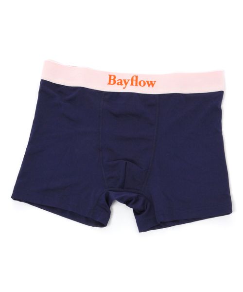 BAYFLOW ロゴリブボクサーパンツ ネイビー M メンズグッズ ベイフロー 164170 and ST アンドエスティ(旧ドットエスティ) BAYFLOW ロゴリブボクサーパンツ ネイビー M メンズグッズ ベイフロー 164170 and ST アンドエスティ(旧ドットエスティ)