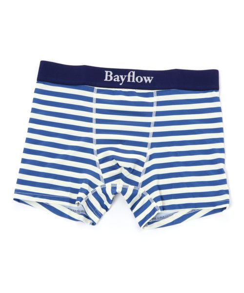 BAYFLOW ロゴリブストライプボクサーパンツ ライトブルー L メンズグッズ ベイフロー 164171 and ST アンドエスティ(旧ドットエスティ) BAYFLOW ロゴリブストライプボクサーパンツ ライトブルー L メンズグッズ ベイフロー 164171 and ST アンドエスティ(旧ドットエスティ)