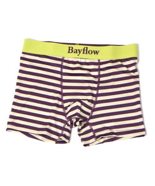 BAYFLOW ロゴリブストライプボクサーパンツ パープル M メンズグッズ ベイフロー 164171 and ST アンドエスティ(旧ドットエスティ) BAYFLOW ロゴリブストライプボクサーパンツ パープル M メンズグッズ ベイフロー 164171 and ST アンドエスティ(旧ドットエスティ)
