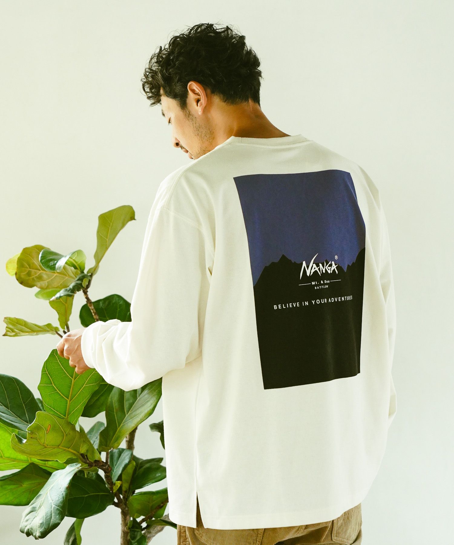 【NANGA Mt.&Sea】プリントL/S TEE 3(M)