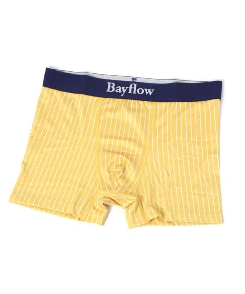 BAYFLOW ロゴリブラインボクサーパンツ イエロー L メンズグッズ ベイフロー 196665 and ST アンドエスティ(旧ドットエスティ) BAYFLOW ロゴリブラインボクサーパンツ イエロー L メンズグッズ ベイフロー 196665 and ST アンドエスティ(旧ドットエスティ)