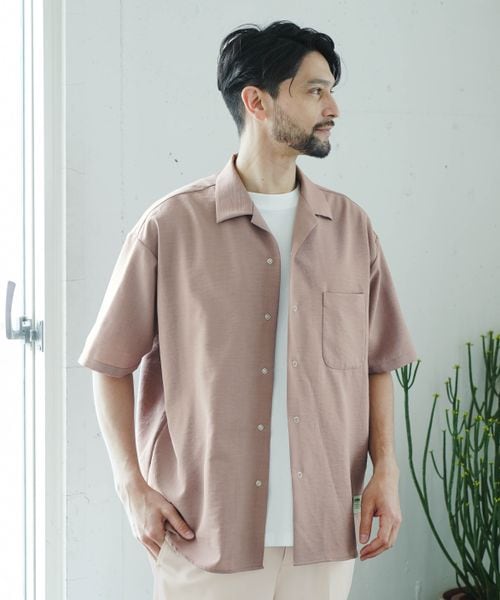 ≪新カラー予約≫【UMW】オープンカラーシャツ