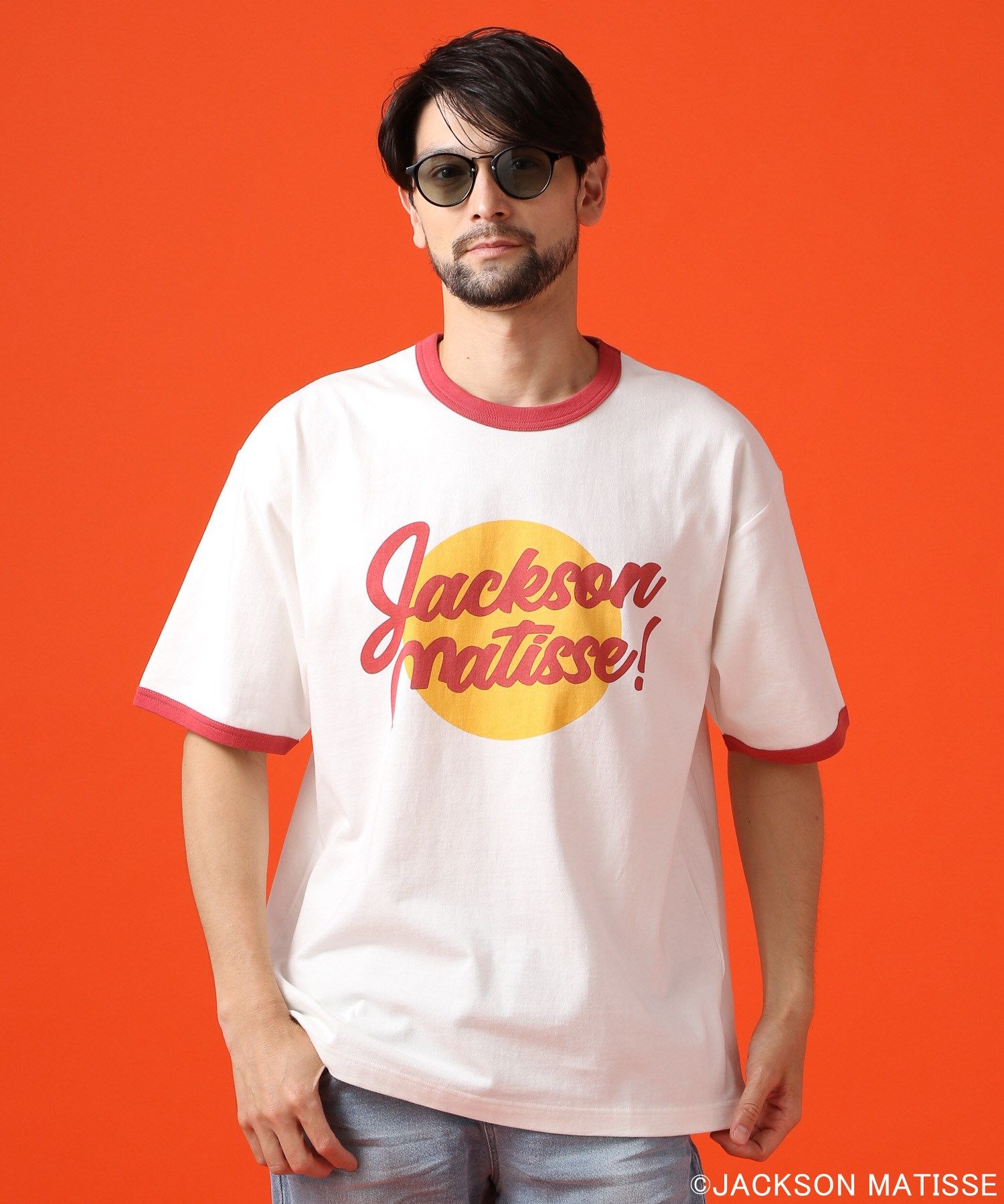 ジャクソンマティスJACKSON MATISSE 2022SS KODOBUKI JIRUSHI×JM 100% Haricobuilder ポケットTシャツ新品【MTSA68444】