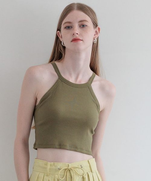 BAYFLOW 【bijorie】カップ付きホルターネックアメスリ(ショート)/NEW BASIC 25SS カーキ M インティメイト ベイフロー 231458 and ST アンドエスティ(旧ドットエスティ) BAYFLOW 【bijorie】カップ付きホルターネックアメスリ(ショート)/NEW BASIC 25SS カーキ M インティメイト ベイフロー 231458 and ST アンドエスティ(旧ドットエスティ)