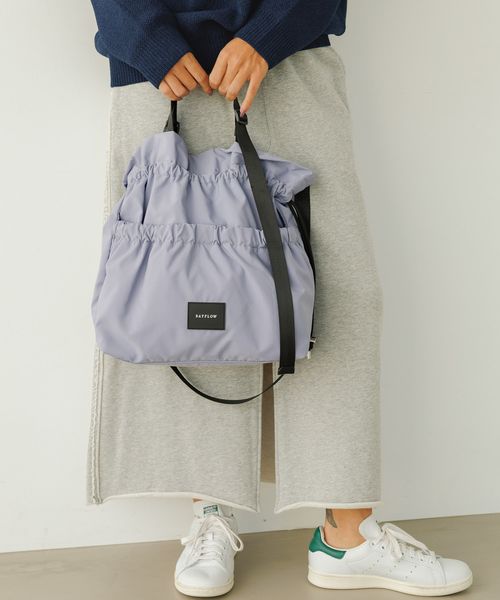 BAYFLOW ≪完売カラー追加予約≫[軽量で大容量♪A4サイズ収納可]3WAY撥水アジャスタートート ライトブルー FREE ウィメンズグッズ ベイフロー 242421 and ST アンドエスティ（旧ドットエスティ）