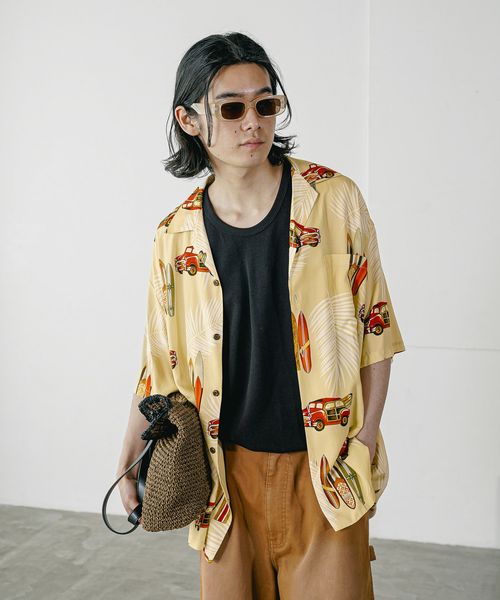 BAYFLOW 【TWOPALMS/トゥーパームス】WOODY 半袖シャツ ブラウン M メンズインナー ベイフロー 252438 and ST アンドエスティ(旧ドットエスティ) BAYFLOW 【TWOPALMS/トゥーパームス】WOODY 半袖シャツ ブラウン M メンズインナー ベイフロー 252438 and ST アンドエスティ(旧ドットエスティ)