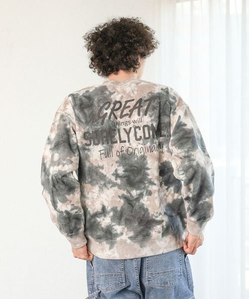 BAYFLOW タイダイスウェットプルオーバー シルバー L メンズインナー ベイフロー 252442 and ST アンドエスティ(旧ドットエスティ) BAYFLOW タイダイスウェットプルオーバー シルバー L メンズインナー ベイフロー 252442 and ST アンドエスティ(旧ドットエスティ)