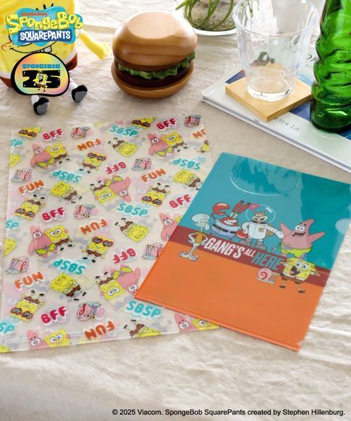 BAYFLOW 【SpongeBob(スポンジ・ボブ)×BAYFLOW】クリアファイル2P ステーショナリー ライトグレー ベイフロー 252835 and ST アンドエスティ(旧ドットエスティ) BAYFLOW 【SpongeBob(スポンジ・ボブ)×BAYFLOW】クリアファイル2P ステーショナリー ライトグレー ベイフロー 252835 and ST アンドエスティ(旧ドットエスティ)