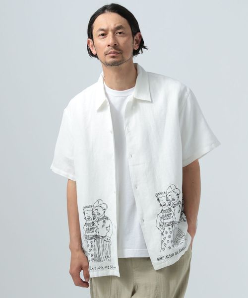 BAYFLOW 【INDIA IS BEAUTIFUL】Old Couple リネン半袖シャツ ライトグレー FREE メンズインナー ベイフロー 288114 and ST アンドエスティ(旧ドットエスティ) BAYFLOW 【INDIA IS BEAUTIFUL】Old Couple リネン半袖シャツ ライトグレー FREE メンズインナー ベイフロー 288114 and ST アンドエスティ(旧ドットエスティ)