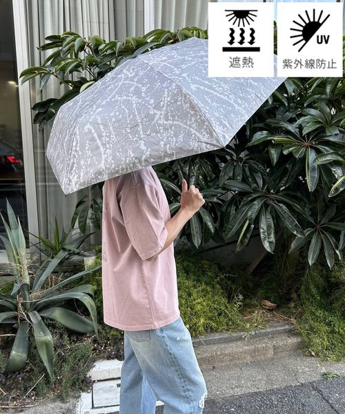 BAYFLOW [暗い場所で光るプリント]BFゼンテンコウ晴雨折傘55cm レイン グレー ベイフロー 290267 and ST アンドエスティ（旧ドットエスティ）