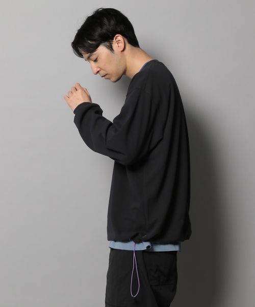 BAYFLOW ドローコード付き長袖Tシャツ シルバー M メンズインナー ベイフロー 292386 and ST アンドエスティ(旧ドットエスティ) BAYFLOW ドローコード付き長袖Tシャツ シルバー M メンズインナー ベイフロー 292386 and ST アンドエスティ(旧ドットエスティ)