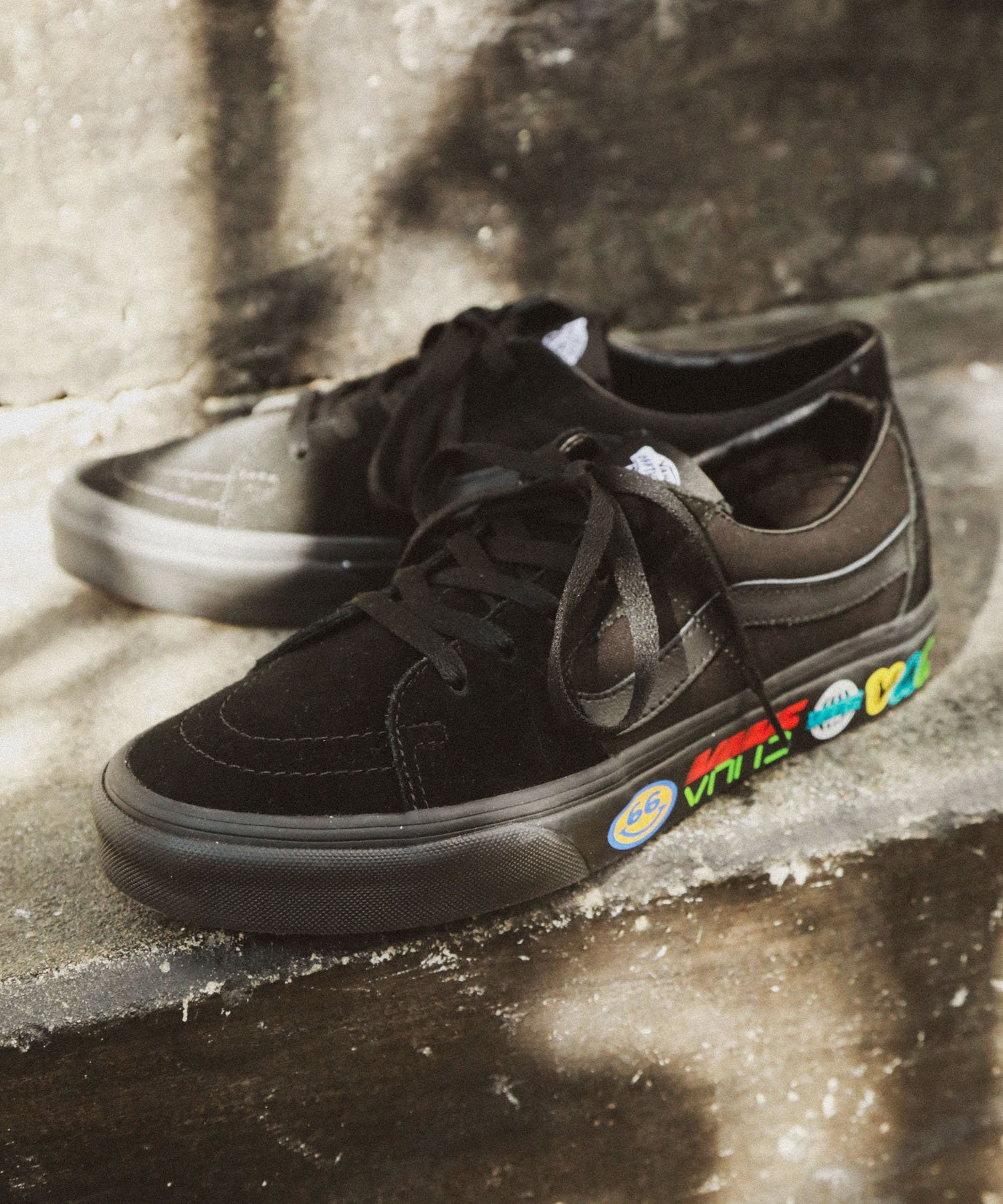 おしゃれ【再値下げ】VANS SK8-LOW DISRUPTIVE ブラック 27センチ