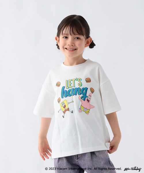 ≪完売カラー予約≫【SpongeBob(スポンジ・ボブ)×BAYFLOW】半袖Tシャツ（KIDS） 110(100-110cm)