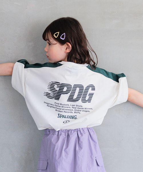BAYFLOW 【SPALDING(スポルディング)】別注水陸両用T(KIDS) ライトグレー キッズ ベイフロー 306748 and ST アンドエスティ(旧ドットエスティ) BAYFLOW 【SPALDING(スポルディング)】別注水陸両用T(KIDS) ライトグレー キッズ ベイフロー 306748 and ST アンドエスティ(旧ドットエスティ)