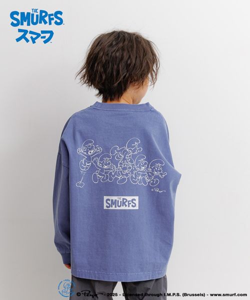 BAYFLOW 【THE SMURFS/スマーフ】プリント長袖Tシャツ(KIDS) ライトブルー キッズ ベイフロー 318591 and ST アンドエスティ(旧ドットエスティ) BAYFLOW 【THE SMURFS/スマーフ】プリント長袖Tシャツ(KIDS) ライトブルー キッズ ベイフロー 318591 and ST アンドエスティ(旧ドットエスティ)