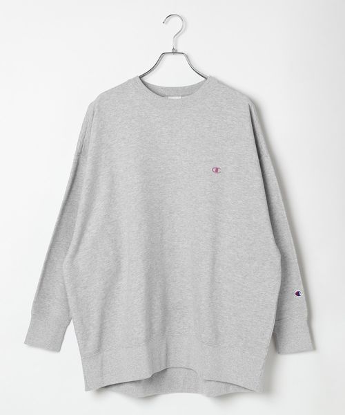 BAYFLOW 【Champion(チャンピオン)】別注刺繍スウェットチュニック ライトグレー FREE ウィメンズワンピース&チュニック ベイフロー 318769 and ST アンドエスティ(旧ドットエスティ) BAYFLOW 【Champion(チャンピオン)】別注刺繍スウェットチュニック ライトグレー FREE ウィメンズワンピース&チュニック ベイフロー 318769 and ST アンドエスティ(旧ドットエスティ)