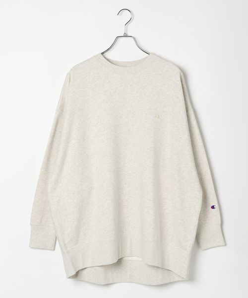 BAYFLOW 【Champion(チャンピオン)】別注刺繍スウェットチュニック ライトベージュ FREE ウィメンズワンピース＆チュニック ベイフロー 318769 and ST アンドエスティ（旧ドットエスティ）