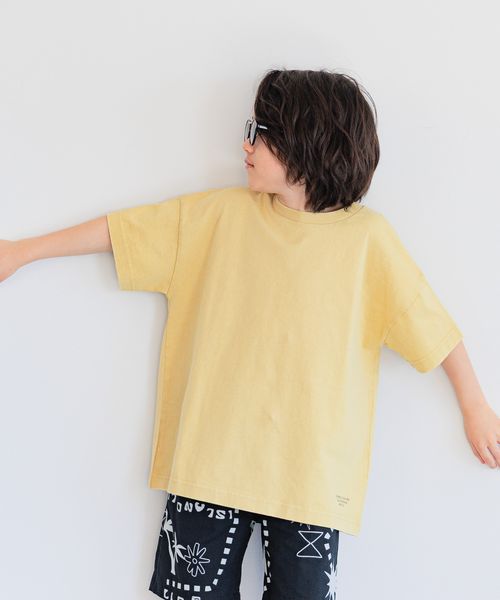 BAYFLOW [古着っぽさが魅力♪]ヴィンテージウォッシュBIG T(KIDS) イエロー キッズ ベイフロー 320928 and ST アンドエスティ（旧ドットエスティ）