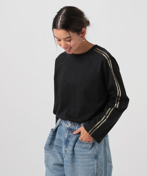 BAYFLOW スパンコールラインロングスリーブT シルバー FREE ウィメンズインナー ベイフロー 321455 and ST アンドエスティ(旧ドットエスティ) BAYFLOW スパンコールラインロングスリーブT シルバー FREE ウィメンズインナー ベイフロー 321455 and ST アンドエスティ(旧ドットエスティ)