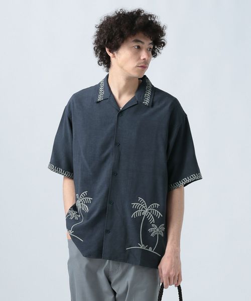 BAYFLOW インディアコットンボイル刺繍シャツ ネイビー L メンズインナー ベイフロー 323427 and ST アンドエスティ(旧ドットエスティ) BAYFLOW インディアコットンボイル刺繍シャツ ネイビー L メンズインナー ベイフロー 323427 and ST アンドエスティ(旧ドットエスティ)