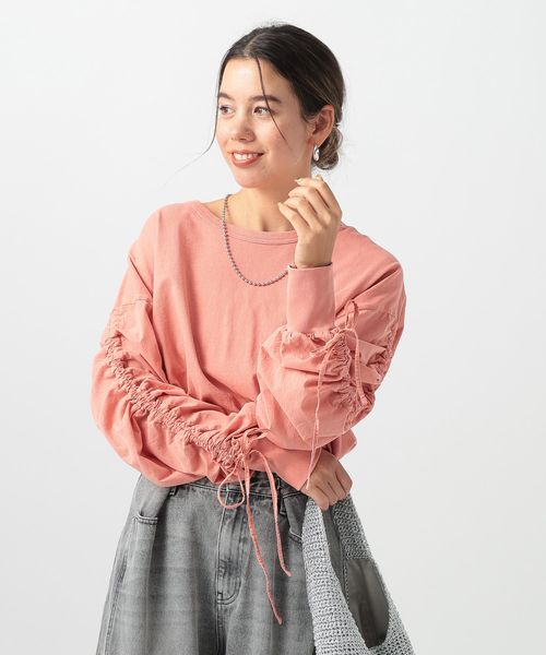 BAYFLOW シャーリングスリーブロングスリーブT ピンク FREE ウィメンズインナー ベイフロー 324613 and ST アンドエスティ(旧ドットエスティ) BAYFLOW シャーリングスリーブロングスリーブT ピンク FREE ウィメンズインナー ベイフロー 324613 and ST アンドエスティ(旧ドットエスティ)
