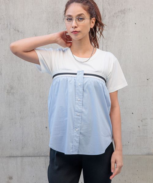 BAYFLOW 【HEREIAM】手持ち服の着丈プラスが叶う!/エクステンションヘム ライトブルー FREE アクティブ ベイフロー 325609 and ST アンドエスティ(旧ドットエスティ) BAYFLOW 【HEREIAM】手持ち服の着丈プラスが叶う!/エクステンションヘム ライトブルー FREE アクティブ ベイフロー 325609 and ST アンドエスティ(旧ドットエスティ)