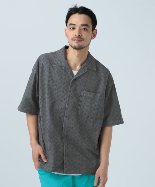 BAYFLOW レースピグメント半袖シャツ チャコールグレー L メンズインナー ベイフロー 328026 and ST アンドエスティ(旧ドットエスティ) BAYFLOW レースピグメント半袖シャツ チャコールグレー L メンズインナー ベイフロー 328026 and ST アンドエスティ(旧ドットエスティ)
