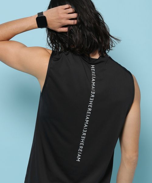 BAYFLOW 【HEREIAM MEN】吸水速乾/ミラーロゴタンク シルバー S アクティブ ベイフロー 329987 and ST アンドエスティ(旧ドットエスティ) BAYFLOW 【HEREIAM MEN】吸水速乾/ミラーロゴタンク シルバー S アクティブ ベイフロー 329987 and ST アンドエスティ(旧ドットエスティ)