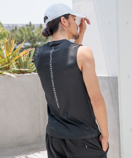 BAYFLOW 【HEREIAM MEN】吸水速乾/ミラーロゴタンク シルバー S アクティブ ベイフロー 329987 and ST アンドエスティ(旧ドットエスティ) BAYFLOW 【HEREIAM MEN】吸水速乾/ミラーロゴタンク シルバー S アクティブ ベイフロー 329987 and ST アンドエスティ(旧ドットエスティ)