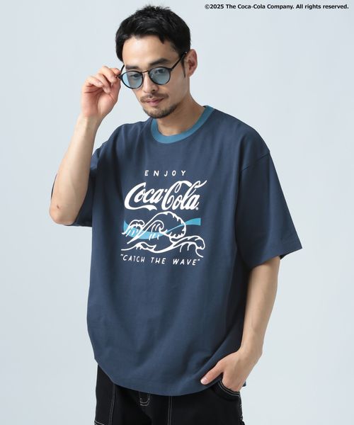 BAYFLOW 【Coca-Cola/BAYFLOW】USAコットンリンガー半袖Tシャツ ネイビー L メンズインナー ベイフロー 418720 and ST アンドエスティ(旧ドットエスティ) BAYFLOW 【Coca-Cola/BAYFLOW】USAコットンリンガー半袖Tシャツ ネイビー L メンズインナー ベイフロー 418720 and ST アンドエスティ(旧ドットエスティ)